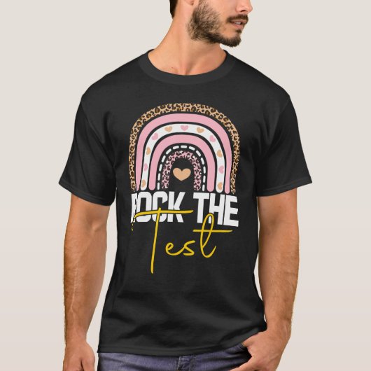 ロック試験日先生試験日虹 Tシャツ (正面)