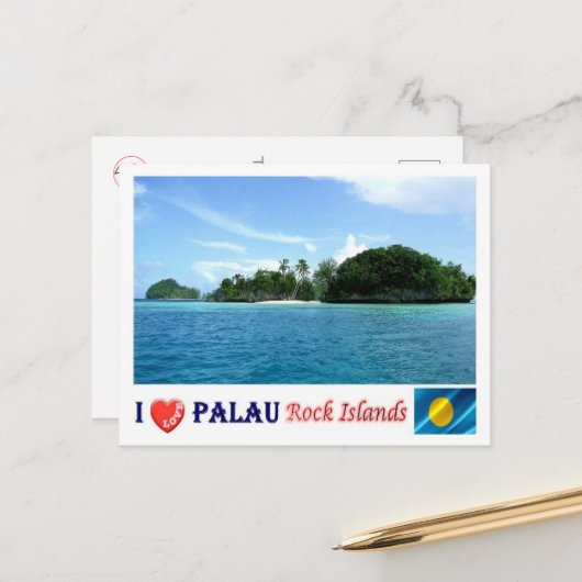 ロック諸島 – 私の愛 – パラオ –  ポストカード (正面/裏面インサイチュ)