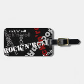 ロック転がタイポグラフィデザイン ラゲッジタグ (正面横)