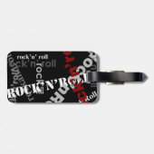 ロック転がタイポグラフィデザイン ラゲッジタグ (裏面横)