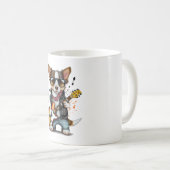 ロック転がパピー犬(ワン) コーヒーマグカップ (正面右)