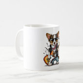 ロック転がパピー犬(ワン) コーヒーマグカップ (正面左)