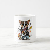 ロック転がパピー犬(ワン) コーヒーマグカップ (中央)