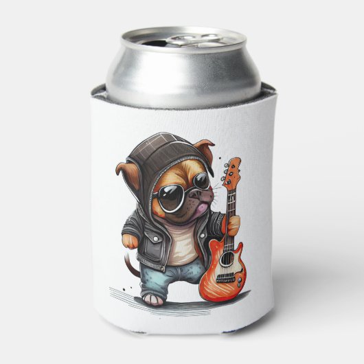 ロック転がパピー犬(3) 缶クーラー (缶正面)