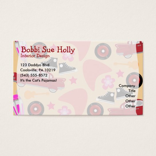 ロック転がピンク50代おもしろい時間かわいい幸せパターン (正面)