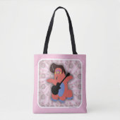 ロック転がモンスターかわいいマンガのキャラクターアート トートバッグ (正面)