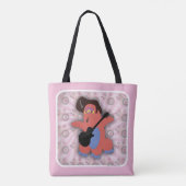 ロック転がモンスターかわいいマンガのキャラクターアート トートバッグ (裏面)