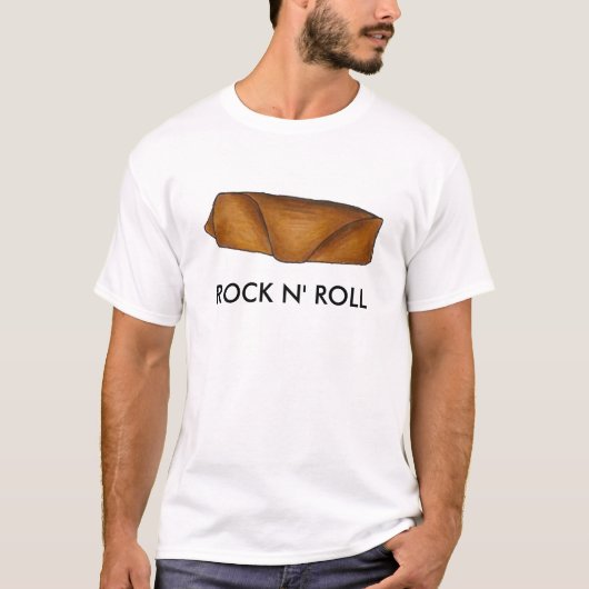 ロック転が・エグロ中国のー取り出しフード卵転が。 Tシャツ (正面)