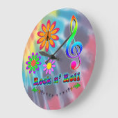 ロック転が ラージ壁時計 (傾斜)