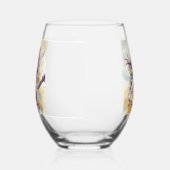 ロック音楽の雰囲気を持つ女の子 ステムなしワイングラス (右)