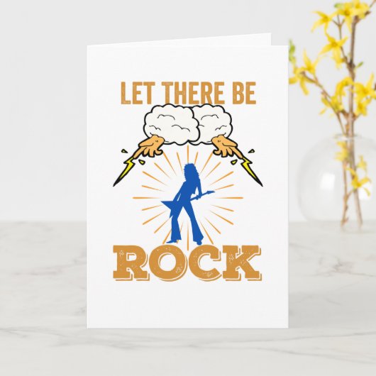 ロック音楽を聴く カード (黄色い花)