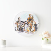 ロック音楽グループ ラージ壁時計 (ホーム)