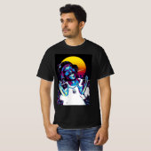 ロック音楽レトロ Tシャツ (正面フル)