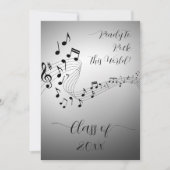 ロック音楽白黒写真大学院発表 招待状 (正面)