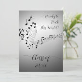 ロック音楽白黒写真大学院発表 招待状 (スタンド正面)