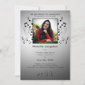 ロック音楽白黒写真大学院発表 招待状 (裏面)