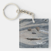 ロック顔がハロー! キーホルダー (正面)