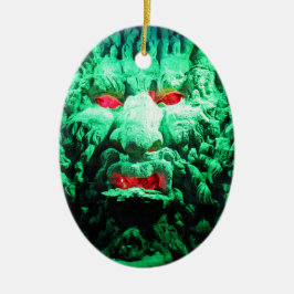 ロック顔の怖い仮面顔 セラミックオーナメント