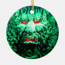 ロック顔の怖い仮面顔 セラミックオーナメント