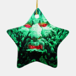 ロック顔の怖い仮面顔 セラミックオーナメント