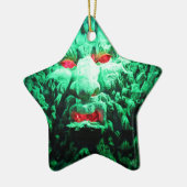 ロック顔の怖い仮面顔 セラミックオーナメント (左)