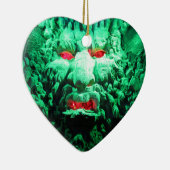 ロック顔の怖い仮面顔 セラミックオーナメント (右)