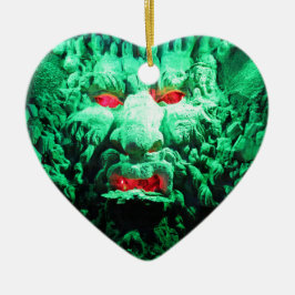 ロック顔の怖い仮面顔 セラミックオーナメント