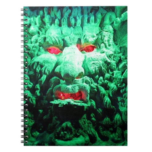 ロック顔の怖い仮面顔 ノートブック (正面)