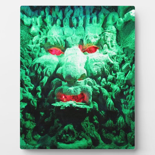 ロック顔の怖い仮面顔 フォトプラーク (正面)