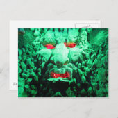 ロック顔の怖い仮面顔 ポストカード (正面/裏面)