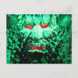 ロック顔の怖い仮面顔 ポストカード