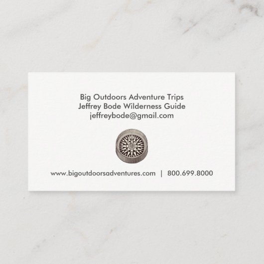 ロック顔クリフスウィルダネスガイド 名刺 (裏面)