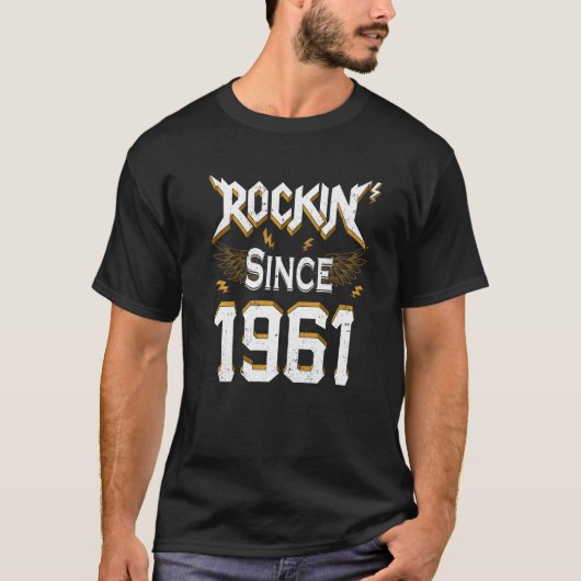 ロック1961 61誕生日61歳の私から Tシャツ (正面)