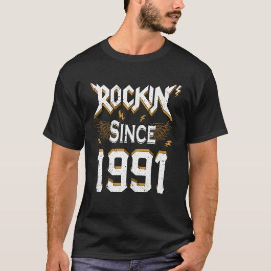 ロック1991年31誕生日31歳の私から Tシャツ (正面)