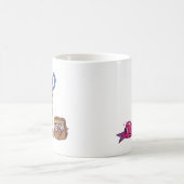 ロック、はさみ、ペーパーバッグ コーヒーマグカップ (中央)