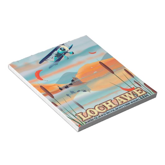 ロック・アウ・スコットランド旅行ポスター ノートパッド (アングル)