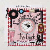 ロック・アラウンド・ザ・クロック・パーティー - SRF 招待状 (正面/裏面)