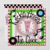 ロック・アラウンド・ザ・クロック・パーティー - SRF 招待状 (正面/裏面)