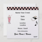 ロック・アラウンド・ザ・クロック・パーティー - SRF 招待状 (裏面)