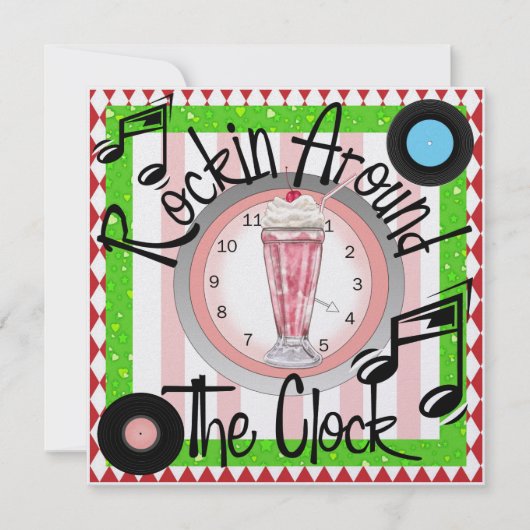 ロック・アラウンド・ザ・クロック・パーティー - SRF 招待状 (正面)