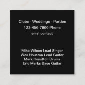 ロック・アンド・ロール・バンド スクエア名刺 (裏面)