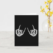 ロック オン ロック スター スケルトン ハンズ ロッカー スプーキー ハル カード (黄色い花)