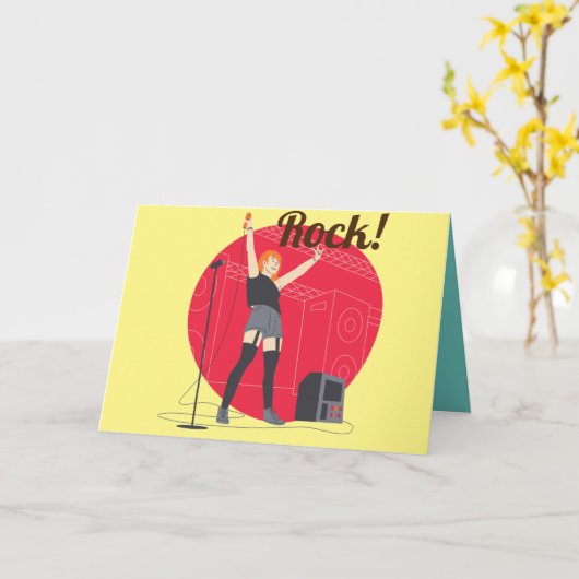 ロック！ カード (黄色い花)