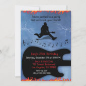 ロック&ギタ転がーバースデーパーティー招待状 招待状 (正面)