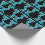 ロック&ギタ転がーミュージシャンバンド音楽ラバーギフト ラッピングペーパー (角)