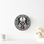 ロック&ギタ転がーロカビリーヘビーメタルミュージシャン ラウンド壁時計 (ホーム)