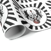 ロック&ギタ転がーロッカーヘビーメタルミュージシャン ラッピングペーパー (ロールコーナー)