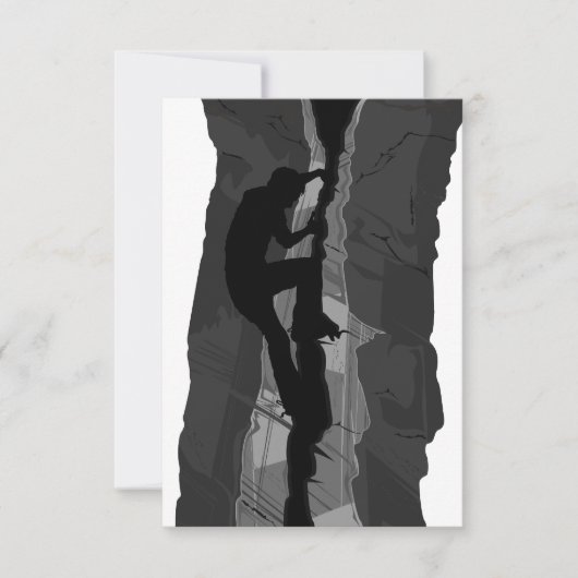 ロック・クライマーのBouldering RSVPカード (正面)
