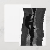 ロック・クライマーのBouldering RSVPカード (正面/裏面)