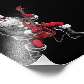 ロック&クリス転がスマスサンタクロースのギタープレーヤー フォトプリント            (角)